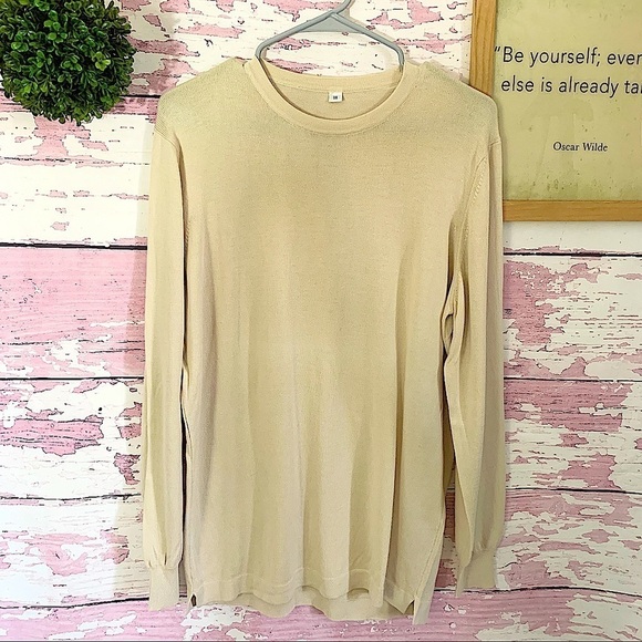 BAR III Men’s Cream Long Sleeve Sweater Small - Picture 1 of 5